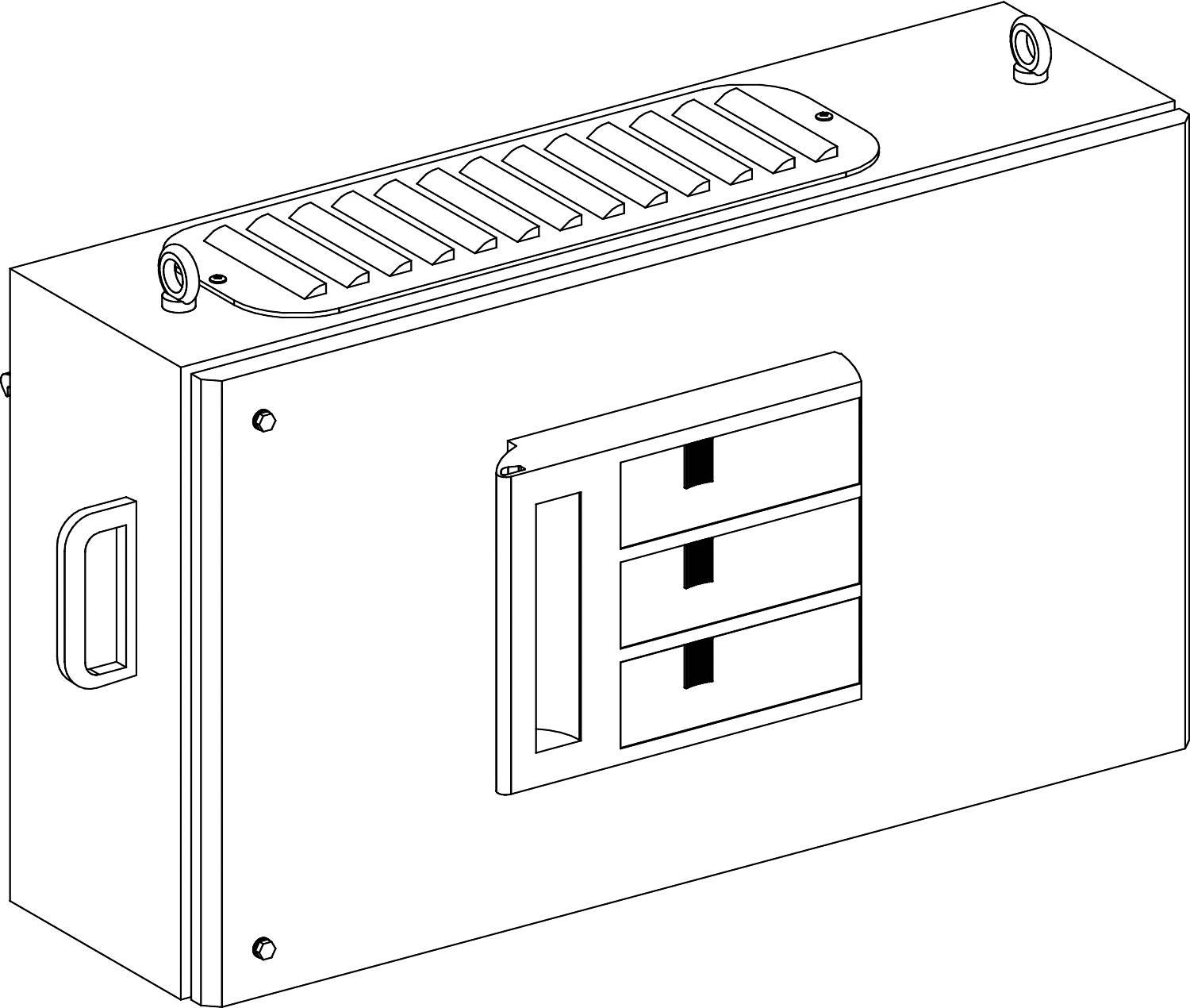 Schneider Electric KSB400HD502 KS Utgångslåda, 400A, med säkringsbrytare, NH2 Utloppslåda 1 st