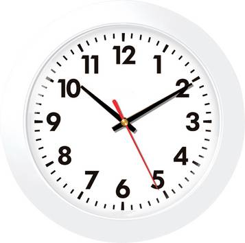 EUROTIME 80511-00 Kvarts Väggklocka 30.5 cm x 30.5 cm x 30.5 cm  Vit