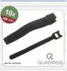 Quadrios 24CA306 Kardborreband-bundtband för paketering Statisk del och fleecedel (L x B) 100 mm x 12 mm Svart 10 st