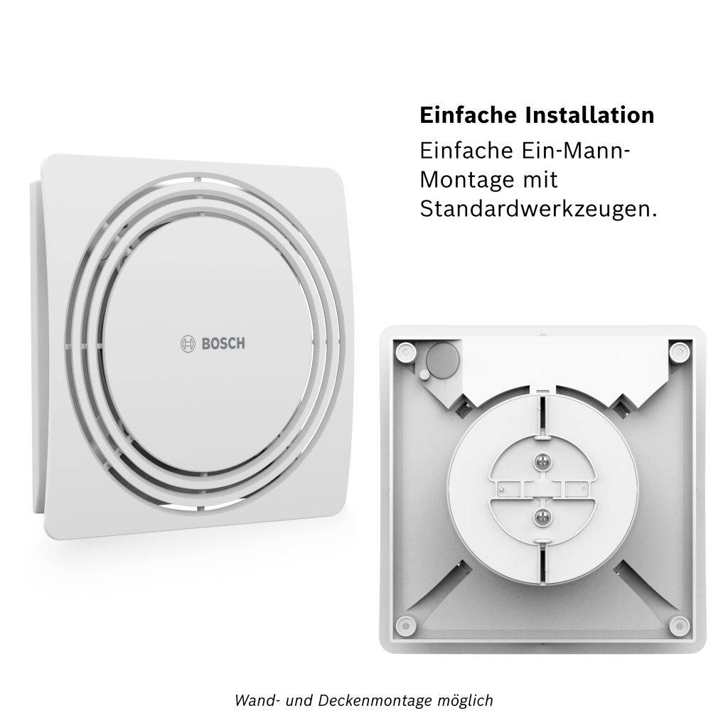 Bosch Home Comfort FAN 1900 W100 DH Badrumsfläkt 230 V 75.4 m³/h 100 mm-9