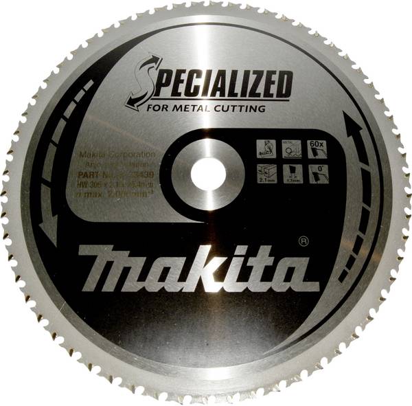Makita B-33439 B-33439 Cirkelsågblad 305 x 25.4 mm Antal tänder (per tum): 60 1 st