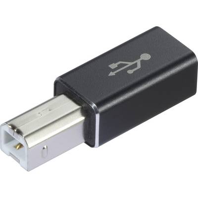 Svart USB-adapter med silverfärgad kontakt, lämplig för anslutning av enheter med olika USB-portar.