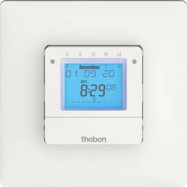 Theben 0300130 Infällt kopplingsur digital  Årsprogram, Veckoprogram  2300 W IP20 Bluetooth®-programmering