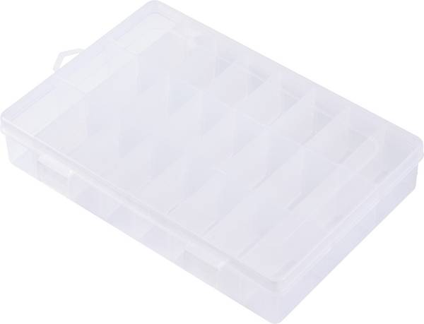TRU COMPONENTS TC-ERB-9049 Låda (L x B x H) 210 x 140 x 38 mm Antal fack: 24 rörlig underavdelning Innehåll 1 st