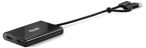 club3D USB-C® Adapter [1x USB-A kontakt, USB-C® hane - 1x HDMI hane, DisplayPort hane] CSV-1475 0.18 m