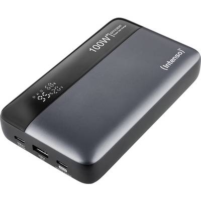 Intenso HE20000 grey Powerbank 20000 mAh Quick Charge, Power Delivery Li-Ion USB-A, USB-C® Grå-svart