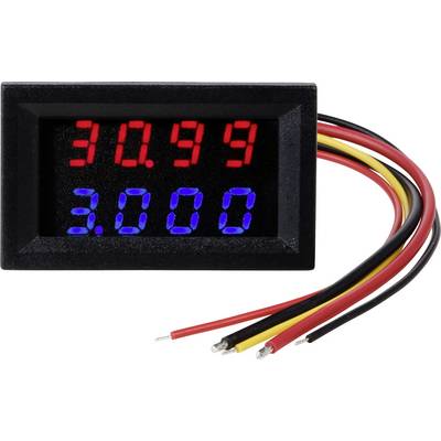 TRU COMPONENTS TC-AMVL4D-RED/BLUE Digital panelmätare-0