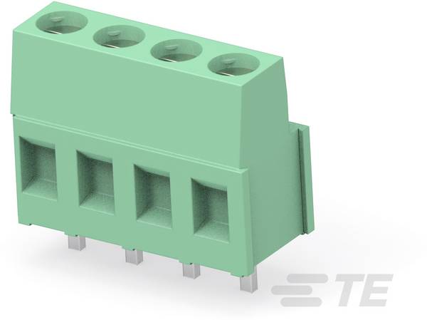 TE Connectivity 282841-4 Kopplingsklämma Flexibel: 0.05-3 mm² Styvhet: 0.05-3 mm² Antal poler: 4 1 st Grön Box