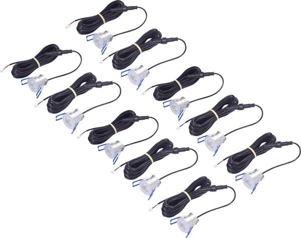 Sygonix SY-6737556  Inbyggnadsbelysning Set 10 st EEK: F (A - G) LED LED 28.7 W Silver