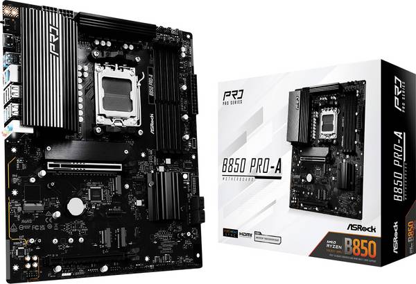 ASRock B850 Pro-A Moderkort Sockel #####AMD AM5 Formfaktor ATX Moderkort-chipset AMD® B850