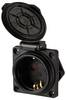 Sygonix SY-6746374 Skyddskontaktuttag IP44 Svart