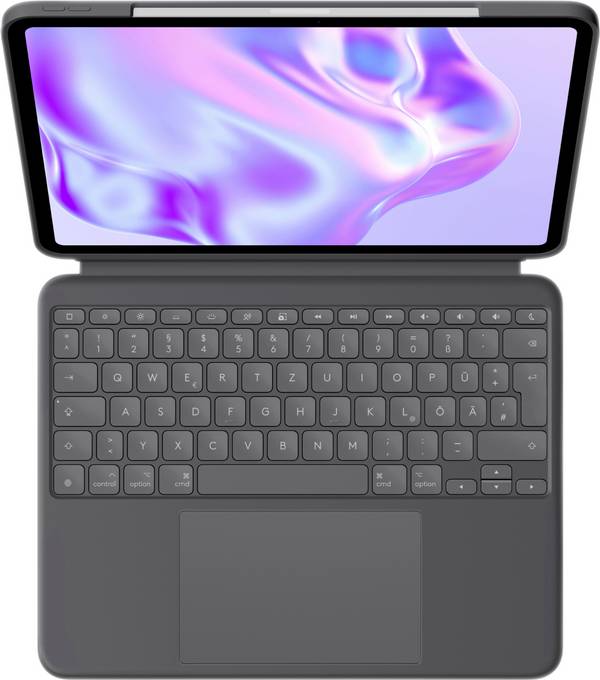 Logitech Logitech Bluetooth Combo Touch iPad Pro Tangentbord för surfplatta Passar till följande märken (surfplatta): Apple iPad Pro 13 (2024)