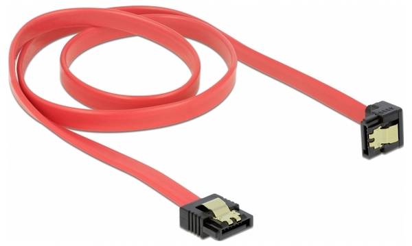 Delock Hårddisk Anslutningskabel [1x SATA hane 7-polig - 1x SATA hane 7-polig] 70 cm Röd, Svart