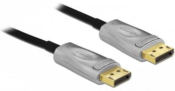 Delock DisplayPort Anslutningskabel DisplayPort-kontakt 15 m Svart 85886 8K UHD, guldpläterad kontakt, Halogenfri DisplayPort-kabel
