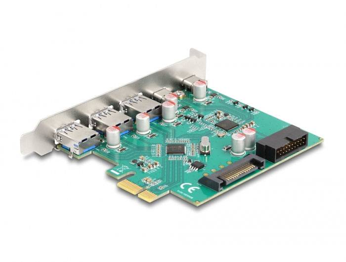 Delock 90109 PCI-Express-kort SATA, USB 3.2 Gen 1, USB-C® PCIe-2
