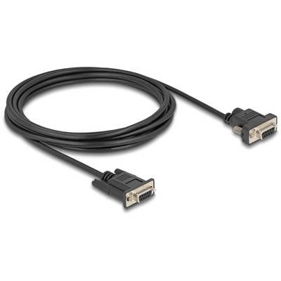 En svart VGA-kabel med två 15-poliga kontakter i vardera änden, lämplig för anslutning av skärmar till datorer.
