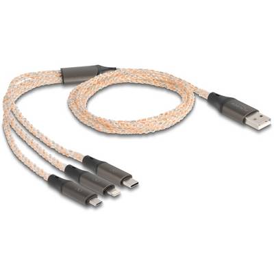 Delock USB-kabel USB 2.0 USB-A kontakt, USB-C®-kontakt, USB-Micro-B ...