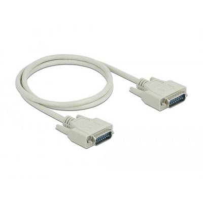 En grå seriell kabel med två DB9-kontakter som används för dataöverföring mellan enheter.