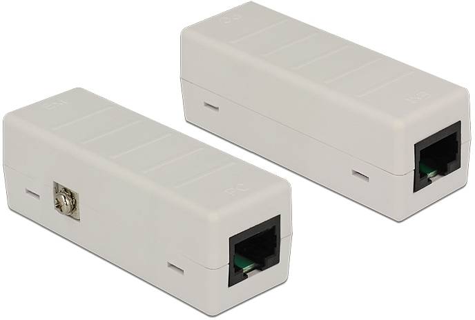Delock RJ45 Nätverk Adapter Kabel [1x RJ45 hona - 1x RJ45 hona] 0 mm Grå-1