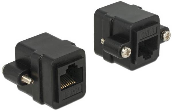 Delock RJ45 Nätverk Adapter Kabel [1x RJ45 hona - 1x RJ45 hona] 0 mm Svart