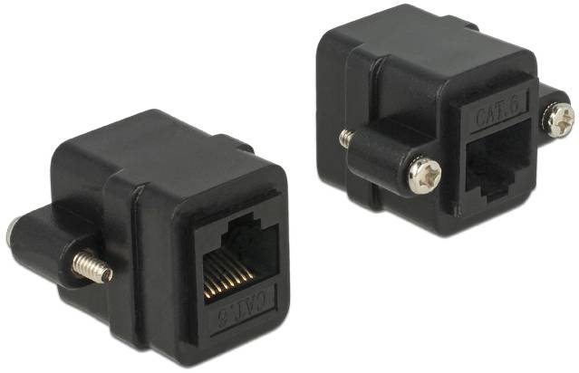 Delock RJ45 Nätverk Adapter Kabel [1x RJ45 hona - 1x RJ45 hona] 0 mm Svart-0