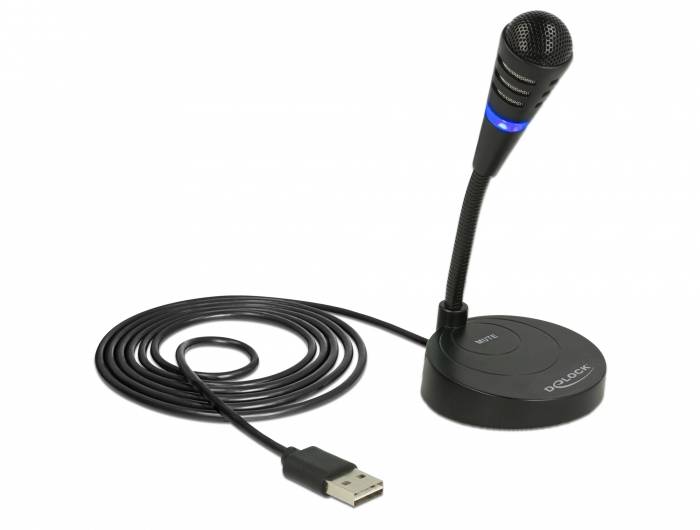 Svanhals USB-mikrofon Delock 65868 Sändare signal:Sladd-2