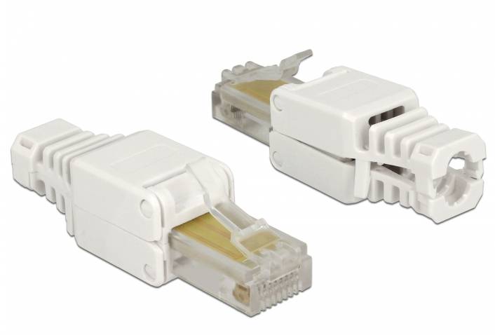 Delock Delock - Netzwerkanschluss - RJ-45 (M) - UTP - CAT 5e - (Anzahl pro Packung: 2) Kontakt 86415 Kontakt Vit 1 st-0