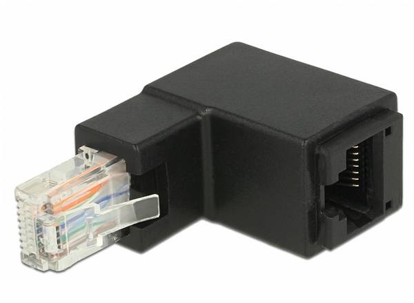 Delock RJ45 Nätverk Adapter Kabel [1x RJ45 hane - 1x RJ45 hona] 0 mm Svart