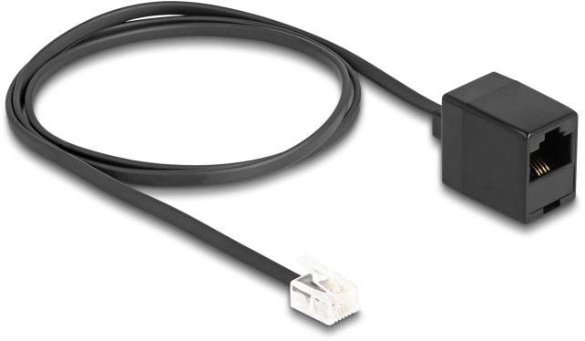 Delock Telefon Anslutningskabel 1 m Svart-2