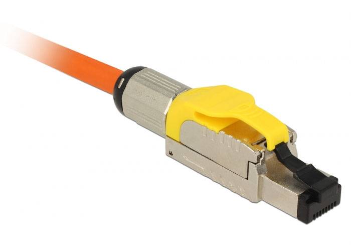 Delock 86287 Kontakt 86287 RJ45 kontakt Antal poler (RJ) 8P8C Silver, Gul 1 st-3