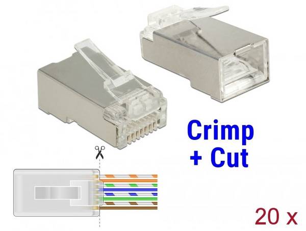 Delock RJ45 Nätverk Adapter   0 mm Transparent