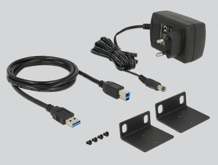Delock 64039 USB-hubb 13 Port USB-A, DC-uttag 3,5 mm USB 3.2 Gen1 5 GBit/s Svart 64039-3