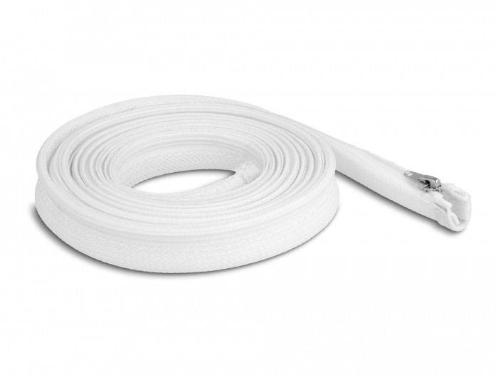 Delock 20833 20833 Flätad slang Vit Polyester 3 m 15 mm (max) 1 st