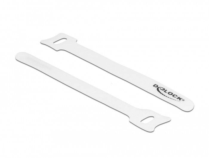 Delock Kardborreband-bundtband för paketering (L x B) 150 mm x 12 mm Vit 10 st-2