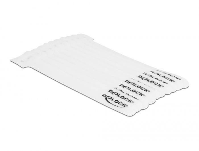 Delock Kardborreband-bundtband för paketering (L x B) 150 mm x 12 mm Vit 10 st-3