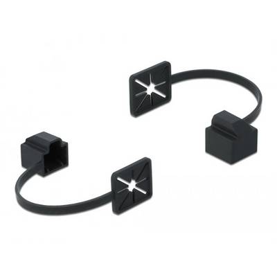 Delock Delock Dust Cover for RJ45 - Schutzumschlag - Schwarz (Packung mit 10) Kontakt 86589 Skyddskåpa Antal poler (RJ) -0