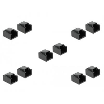 Delock Delock Dust Cover for RJ45 - Schutzumschlag - Schwarz (Packung mit 10) Kontakt 86470 RJ45 kontakt Svart 1 st-0