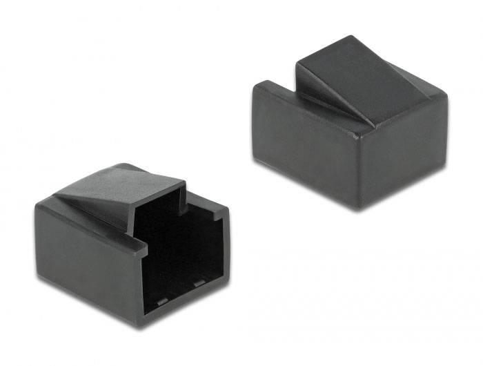 Delock Delock Dust Cover for RJ45 - Schutzumschlag - Schwarz (Packung mit 10) Kontakt 86470 RJ45 kontakt Svart 1 st-2