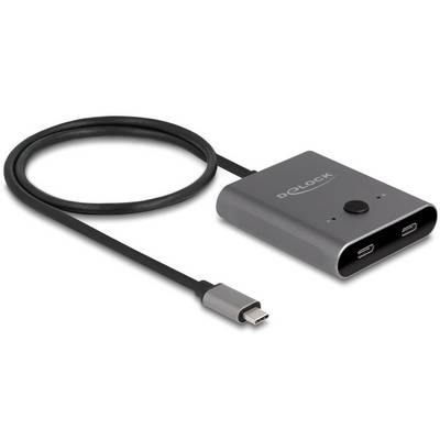 Delock 11500 USB-C® (USB 3.2 Gen 2) omkopplare Grå-0