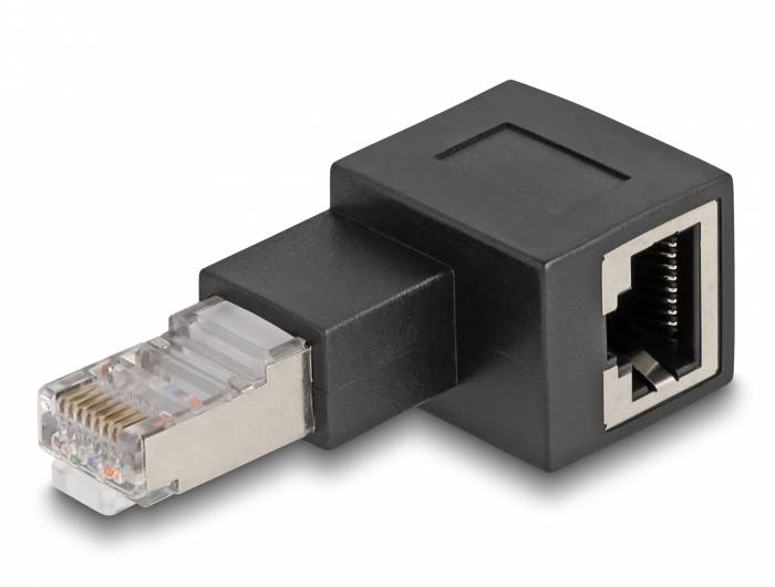 Delock RJ45 Nätverk Adapter Kabel [1x RJ45 hane - 1x RJ45 hona] Svart-2