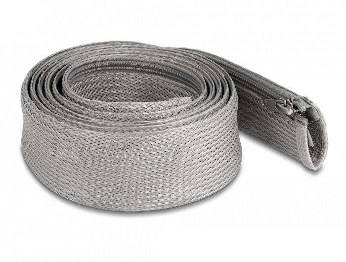 Delock 20832 20832 Flätad slang Grå Polyester 2 m 35 mm (max) 1 st-0