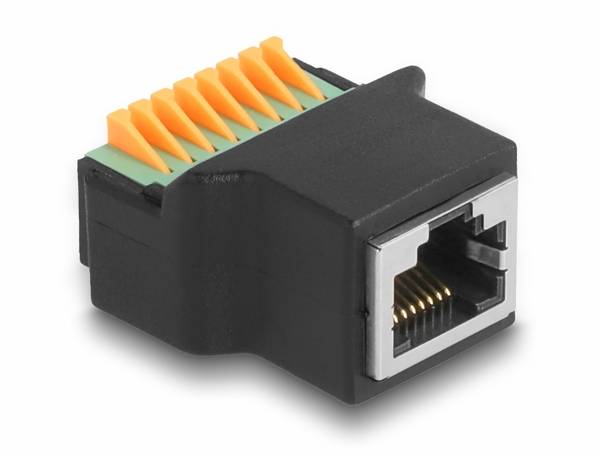 Delock RJ45 Nätverk Adapter Kabel [1x RJ45 hona - 1x Uttag] 0 m Svart, Grön