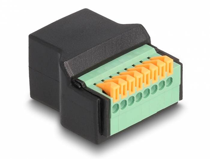 Delock RJ45 Nätverk Adapter Kabel [1x RJ45 hona - 1x Uttag] 0 m Svart, Grön-2
