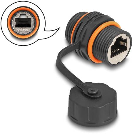 Delock RJ45 Nätverk Adapter Kabel [1x RJ45 hona - 1x RJ45 hona] 0 mm Svart-2
