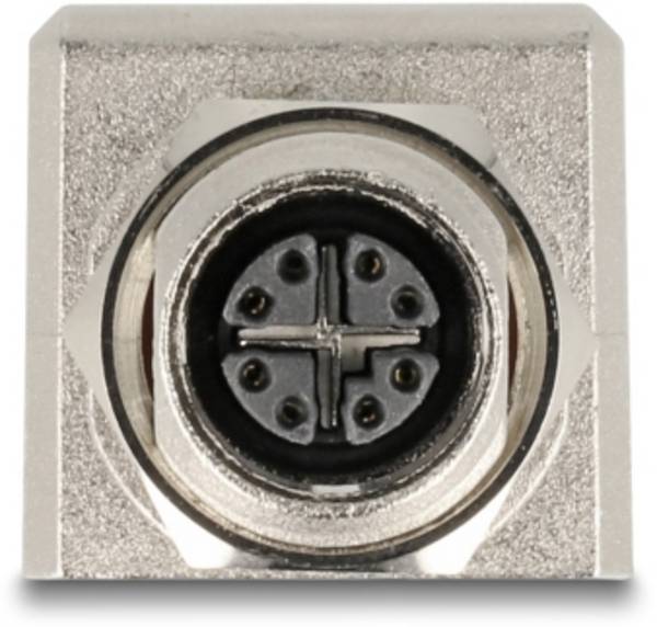 Delock M 12 / RJ45 Nätverk Adapter Kabel [1x M12-uttag - 1x RJ45 hona]  Svart