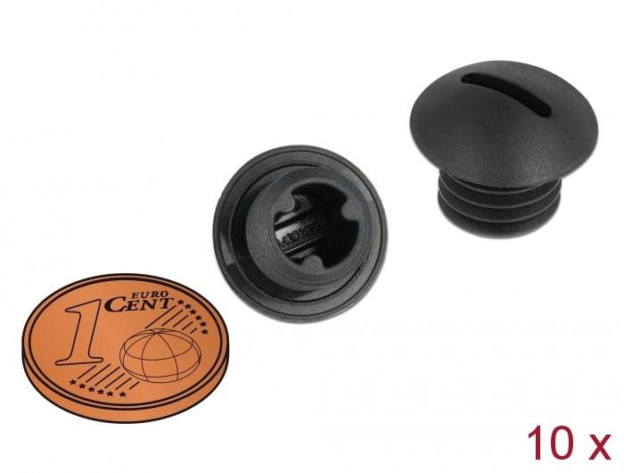 Delock 60228 M10 x 1.5 Nylon Svart 1 st-1