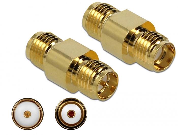 Delock 89975 89975 SMA-adapter SMA hona - RPSMA-uttag 1 st Piece-0