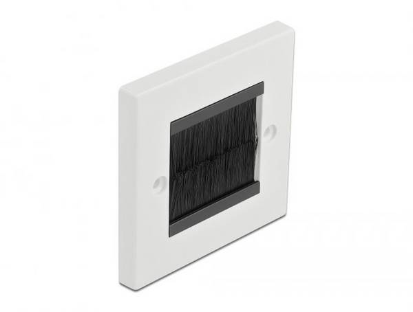 Delock 66491 Kåpa med borstinsats Nylon, Plast Vit 1 st