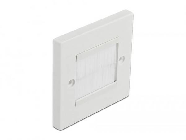 Delock 66495 Kåpa för väggmontage , med borstinsats Nylon, Plast Vit 1 st