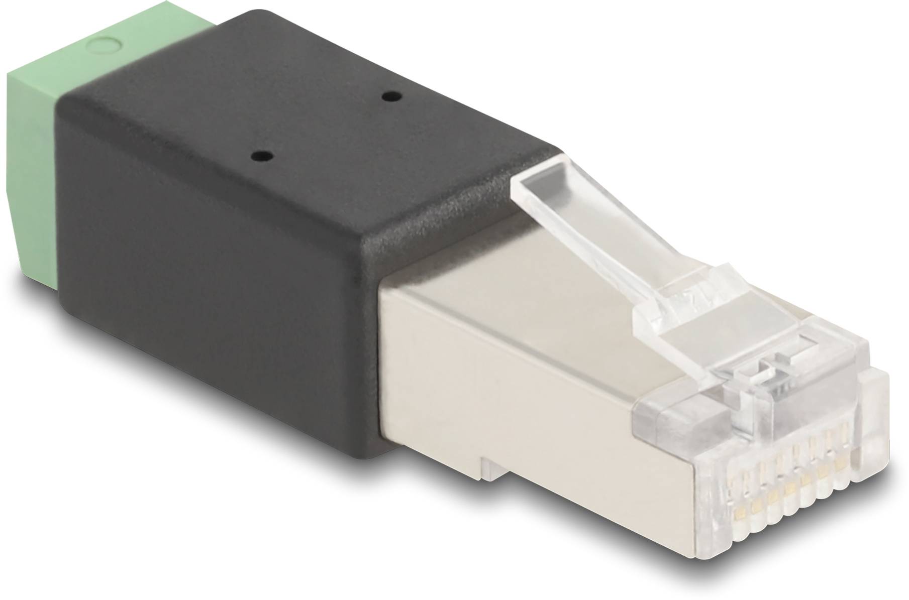 Delock RJ45 Nätverk Adapter Kabel [1x RJ45 hane - 1x Uttag] Svart, Grön-0